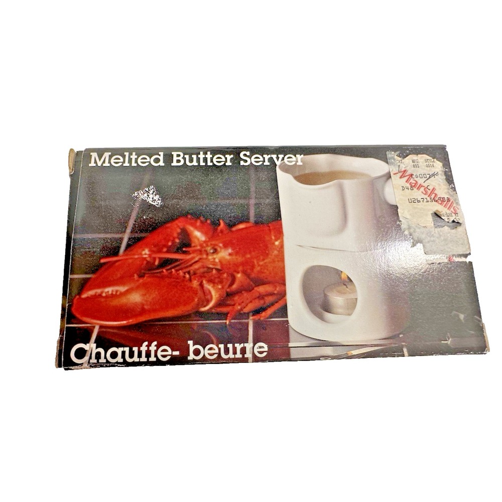Pottery Butter or chocolate  Warmer Sauce Server Fondue Tealight Base NIB